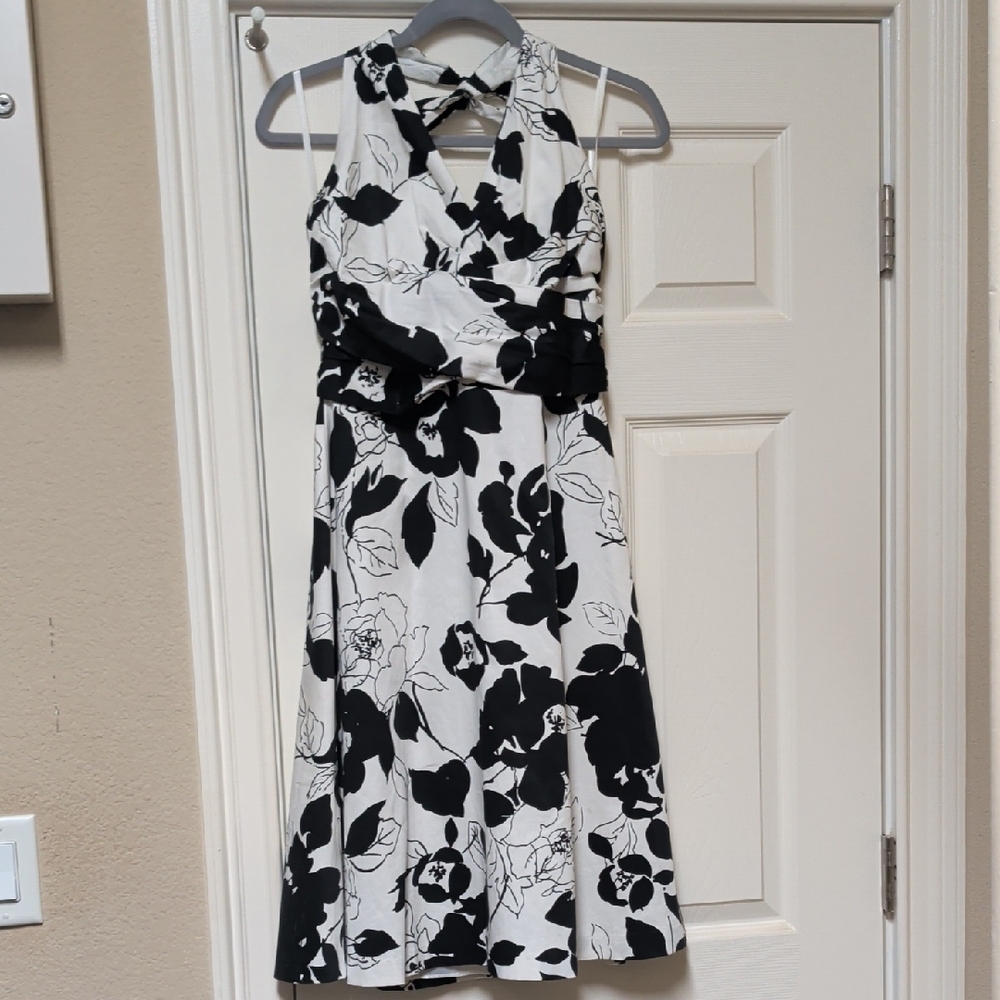 White House Black Market Monochrome Dress